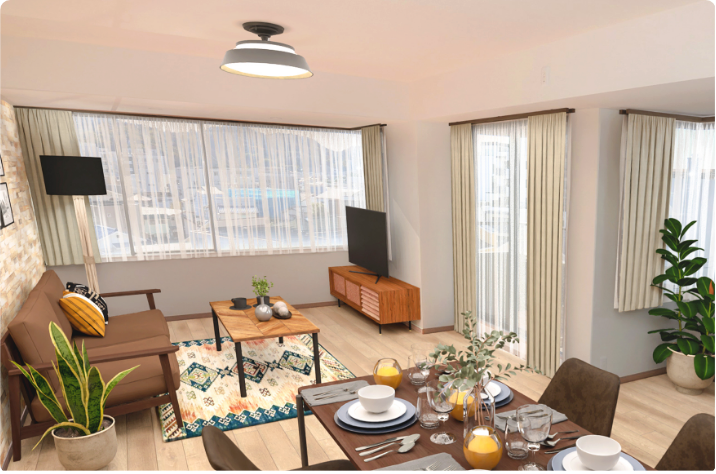 ヴィンテージテイストの部屋